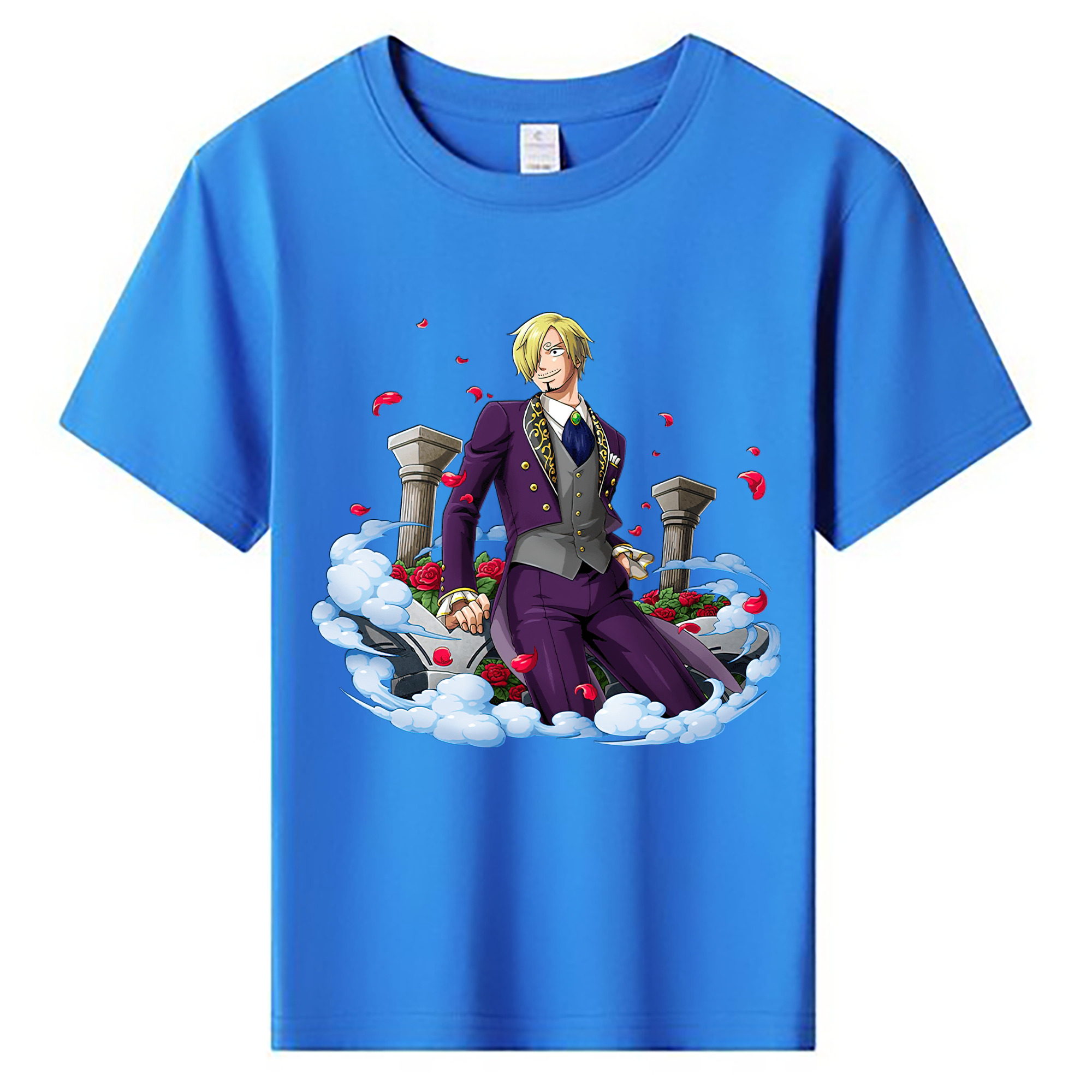 （画像用） ワンピース サンジ ONE PIECE Sanji 綿100％キッズTシャツ（フロントプリント）